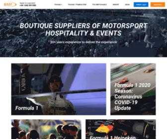Bamf1.com(Independent provider of VIP motorsport hospitality) Screenshot