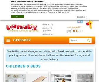 Banaby.co.uk(E-shop specializing in children's furniture and decorations) Screenshot