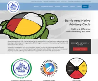 Banac.on.ca(Barrie Area Native Advisory Circle) Screenshot