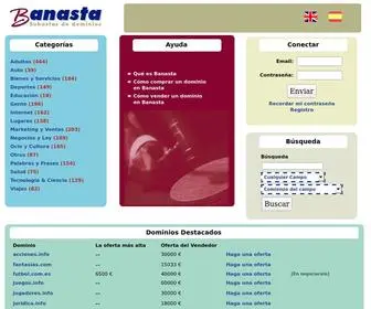 Banasta.com(Comprar o vender dominios en subasta de dominios) Screenshot