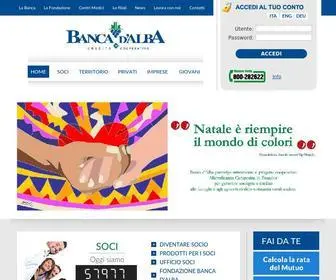 Bancadalba.it(Scopri i servizi bancari e finanziari per famiglie e imprese offerti da Banca d'Alba) Screenshot