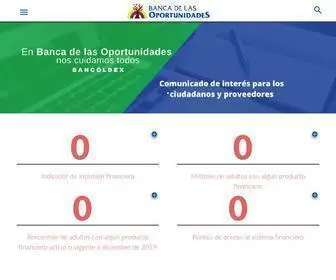 Bancadelasoportunidades.gov.co(Banca de las Oportunidades) Screenshot