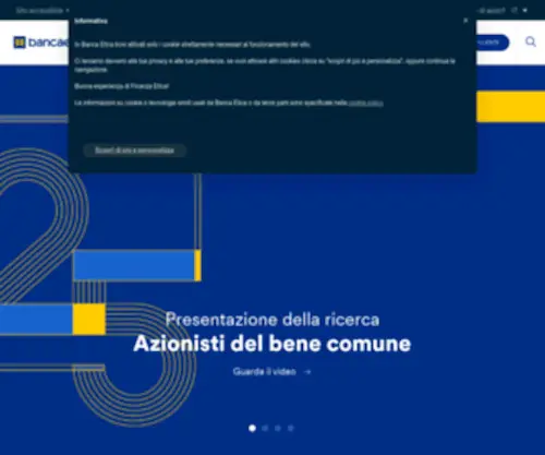 Bancaetica.it(Banca Etica) Screenshot