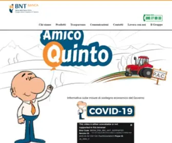 Bancanuovaterra.it(Mutui, mutui ipotecari e finanziamenti settore Agrario  BNT) Screenshot