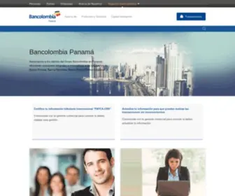 Bancolombiapanama.com(Bancolombia Panamá) Screenshot