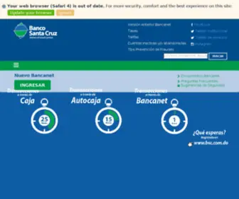 Bancosantacruz.com.do(Banco Santa Cruz) Screenshot