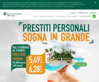 Bancosardegna.it(Scopri i vantaggi e le offerte per privati e imprese con il Banco di Sardegna) Screenshot