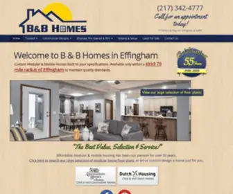 Bandbhomes.com(B and B Homes Effingham) Screenshot