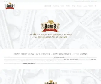 Bandbloan.com(B & B Pawn and Gold) Screenshot