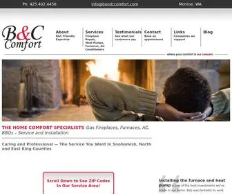 Bandccomfort.com(Home Comfort Specialists) Screenshot