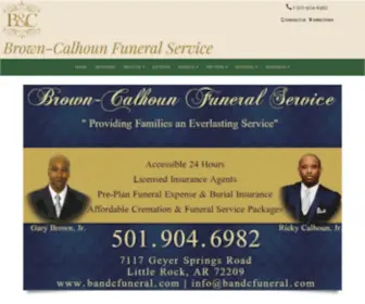 BandcFuneral.com(Brown-Calhoun Funeral Service) Screenshot