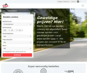 Banden-Giga.nl(Banden tegen voordelige prijzen bij) Screenshot