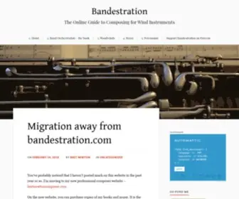 Bandestration.com(The Online Guide to Composing for Wind Instruments) Screenshot