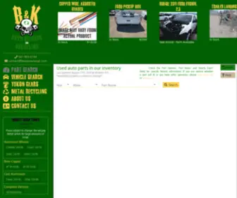 Bandkautosalvage.com(B&K Auto Salvage & Metal Recycling) Screenshot