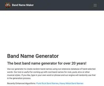 Bandnamemaker.com(Band Name Maker) Screenshot