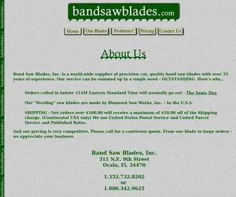 Bandsawblades.com(Bandsaw blades.com) Screenshot