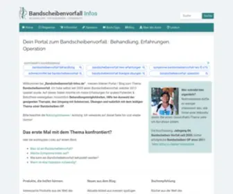 Bandscheibenvorfall-Infos.de(Erfahrungen, Behandlung, Operation) Screenshot