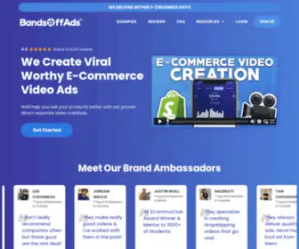 Bandsoffads.com(E-Commerce Dropshipping Video Ads) Screenshot