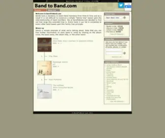 Bandtoband.com(Explore the entire Rock 'N Roll family tree and discover new bands in tight) Screenshot