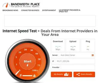 Bandwidthplace.com(Bandwidth Place Speed Test) Screenshot