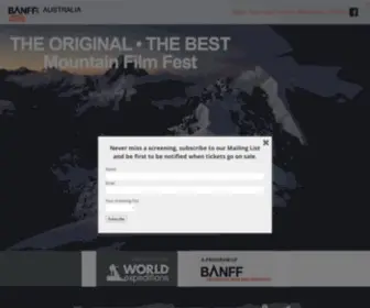 Banffaustralia.com.au(The Banff Mountain Film Festival) Screenshot