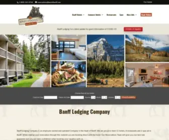 Banffcaribouproperties.com(Banff Lodging Company providing Accommodations in Banff National Park) Screenshot