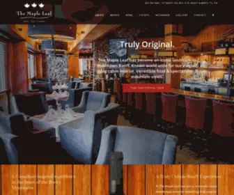 Banffmapleleaf.com(The Maple Leaf Grill and Lounge Banff) Screenshot