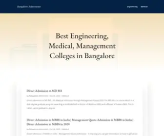 Bangaloreadmissions.net(Best Colleges in Bangalore) Screenshot