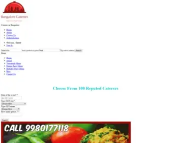 Bangalorecaterers.com(Caterers in Bangalore ) Screenshot