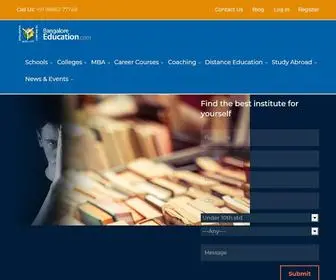 Bangaloreeducation.com(List of institutes) Screenshot