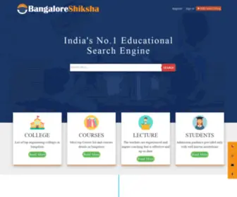 Bangaloreshiksha.com(Engineering colleges in Bangalore) Screenshot