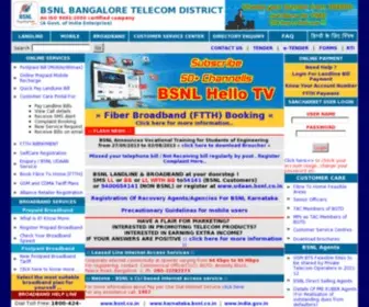 Bangaloretelecom.com(BSNL Bangalore Telecom) Screenshot