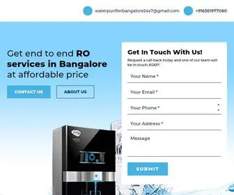 Bangalorewaterpurifier.com(Kareem RO) Screenshot