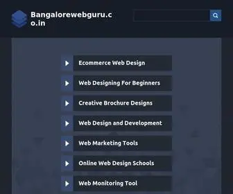 Bangalorewebguru.co.in(Website designing bangalore) Screenshot