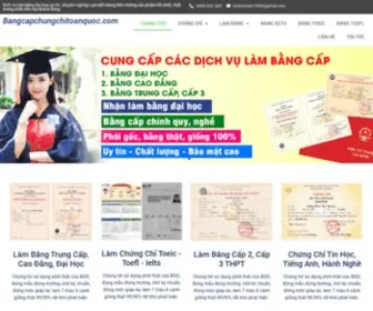 Bangcapchungchitoanquoc.com(Home 2) Screenshot