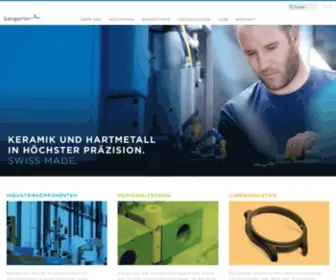 Bangerter.com(Bangerter, Komponenten aus Keramik und Hartmetall in höchster Präzision) Screenshot