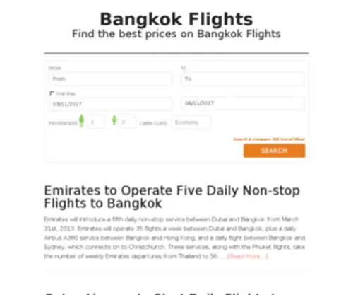 Bangkokflights.net(Bangkok Flights) Screenshot