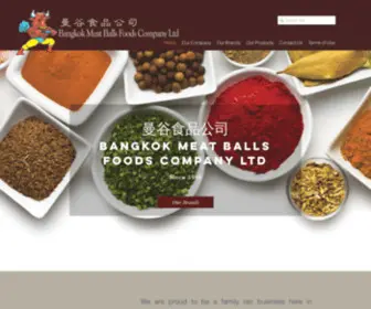 Bangkokfoods.com(Bangkok Meat Balls Food Co. Ltd) Screenshot