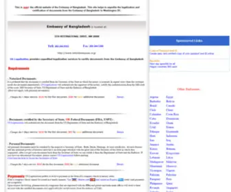 Bangladeshembassy.us(This site) Screenshot