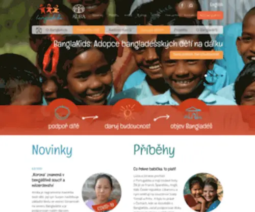 Banglakids.cz(Pomáháme dětem k lepšímu životu) Screenshot