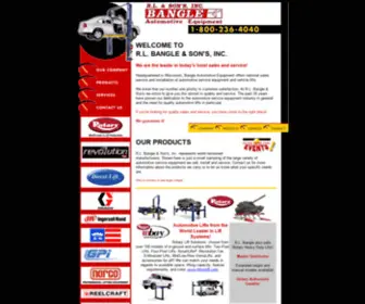 Banglesons.com(Rotary Lifts RL Bangle & Sons automotive lifting equipment auto service equipment) Screenshot