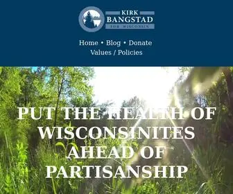 Bangstadforwisconsin.com(Kirk Bangstad for Wisconsin) Screenshot