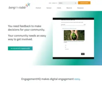 Bangthetable.com(Digital Engagement Platform for Government) Screenshot