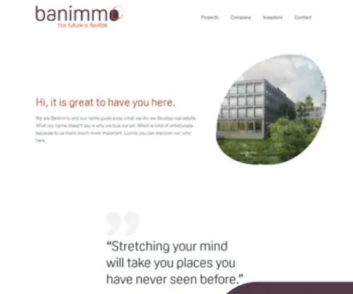 Banimmo.be(“the future is flexible.” and so are we) Screenshot