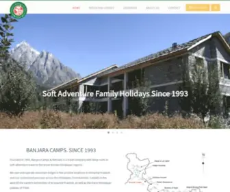 Banjaracamps.com(Soft adventure family holidays in the Himalayas Kinnuar & Spiti with accommodation at lodges & homestay) Screenshot