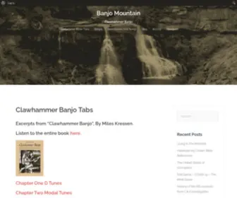 Banjomountain.com(Clawhammer Banjo) Screenshot