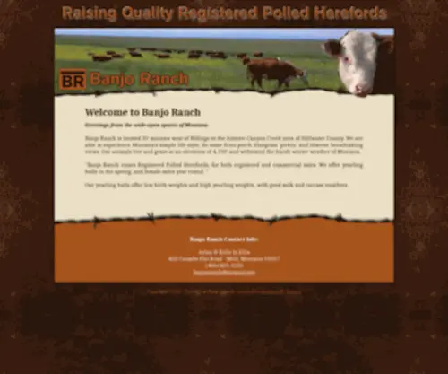 Banjoranch.com(Home Page of Banjo Ranch) Screenshot