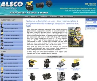 Banjovalves.com(Alsco Industrial Products) Screenshot