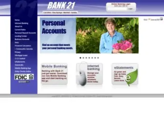 Bank21.com(Bank 21) Screenshot