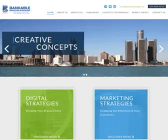 Bankablemktg.com(Marketing Communications Agency) Screenshot